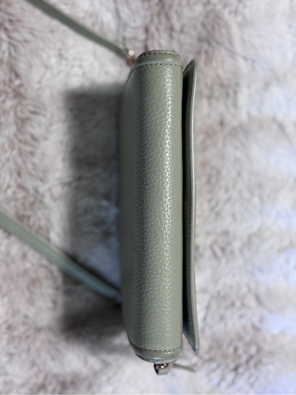Tory Burch Thea Flat Wallet Cross Body in Garden Sage - Picture 9 of 10
